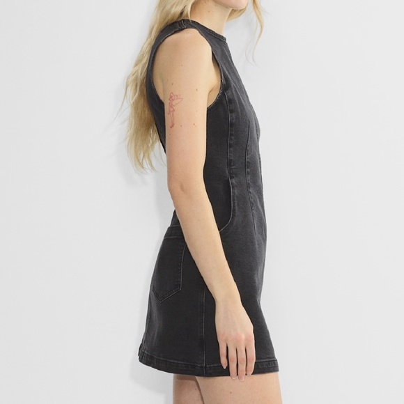 BNWT - Aritzia Denim Forum The Shift Denim Mini Dress (S) - Picture 3 of 15